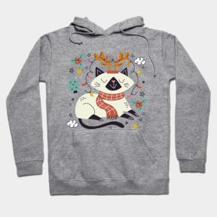 Meowy Christmas Cat Hoodie